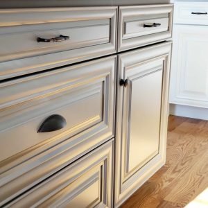 Decorative cabinets with black accent hardware. - Clean Cut Painting - Clean Cut Painting Decorative cabinets with black accent hardware.